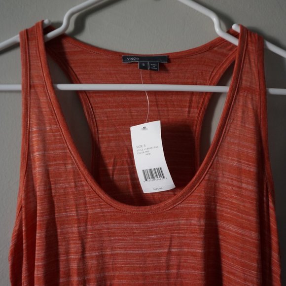 NWT Vince Slub Racerback Heather Maxi Dress stripe - Picture 3 of 8